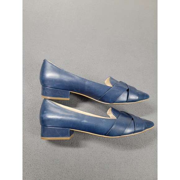 Cole Haan Shoes Womens Size 10 Blue Pointed Toe Block Heel Loafer Pump W15158 - Picture 8 of 13